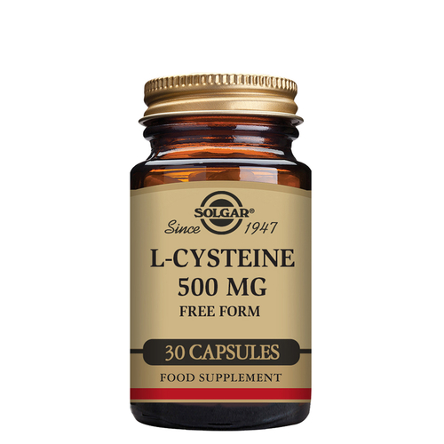 L-Cysteine 500mg Free Form 30 Cáps. Vegetais - Solgar - Solgar - 33984009608