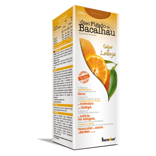 Óleo de Fígado de Bacalhau Xarope 250ml - Fharmonat - Fharmonat - 5600315071495