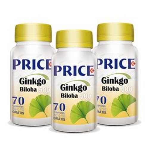 Pack 3 Ginkgo Biloba 500mg - Price - Price - 2549x3