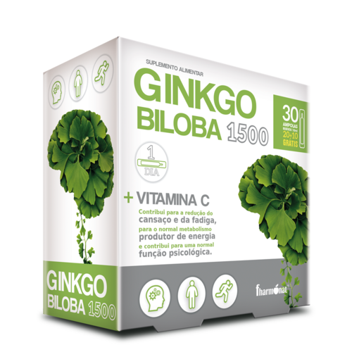 Ginkgo Biloba 20 Ampolas 10 Grátis - Fharmonat - Fharmonat - 5600315070764