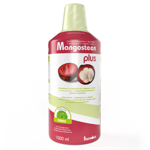 Mangosteen Plus com Ferro Xarope 1Litro - Fharmonat - Fharmonat - 5600315075462