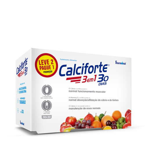 Calciforte 3 em 1 - PAGUE 1 LEVE 2 - Fharmonat - Fharmonat - 5600315082965