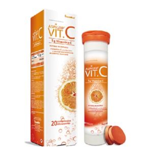 Aspigrip Vit. C - 20 Comprimidos Efervescentes - Fharmonat - 5600315084273