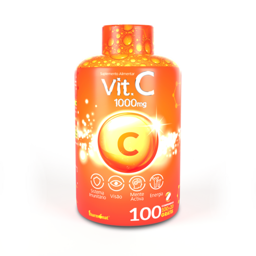 Vitamina C 1000mg - 120 Comp - Fharmonat - Fharmonat - 5600315078197
