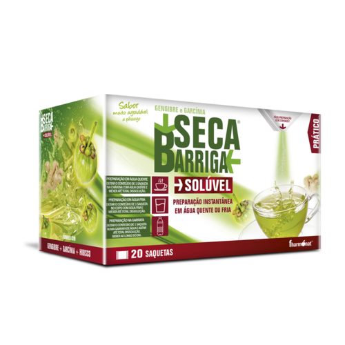 Seca Barriga Solúvel - 20 Saquetas - Fharmonat - Seca Barriga - 5600315092711