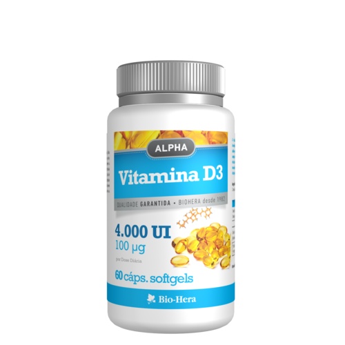 Vitamina D3 60 cápsulas - Alpha - Bio-Hera - 5604514005978