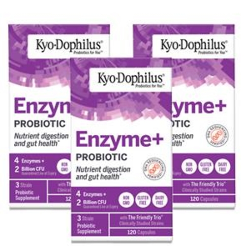 Pack 3 Kyo-Dophilus com Enzimas - Kyolic - Kyolic