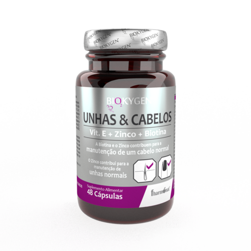 Biokygen Unhas e Cabelos - 48 Cápsulas - Fharmonat - 5600315092483