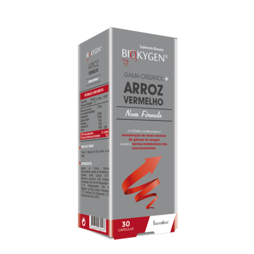 Biokygen Gama-Orizanol Arroz vermelho 30 cápsulas - Fharmonat - Fharmonat - 5600315082293