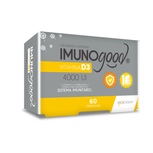 Imunogood Vitamina D3 - 60 cápsulas - Fharmonat - 5600315097761