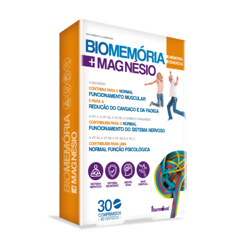 Biomemória  Magnésio - 30 comprimidos - Fharmonat - Fharmonat - 5600315093503