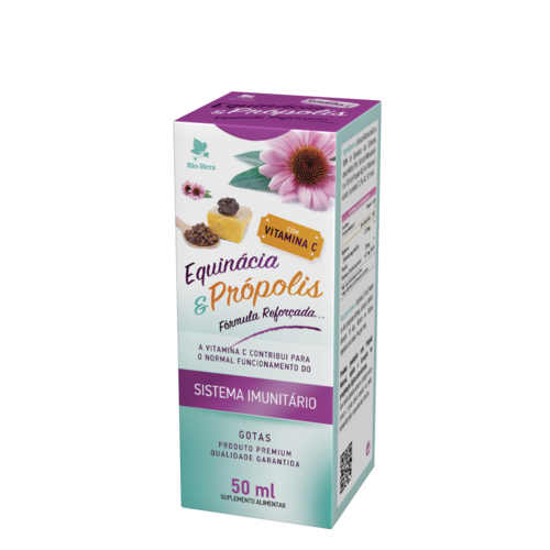 Equinácea  Própolis  Vitamina C 50ml gotas Bio-hera - Bio-Hera - 5604514005008