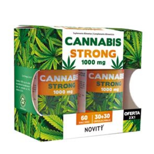 Cannabis Strong 1000mg 30 30 cápsulas - Novity - 5605481407901