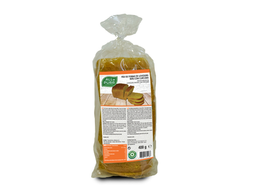 Pão de Forma Levedura Mae com Curcuma 400g - Allpura - DietMed - 5605481612138
