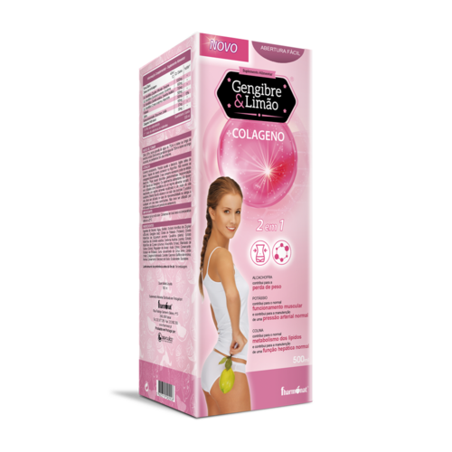Gengibre e Limão  Colageno - 500ml - Fharmonat - Fharmonat Slim - 5600315092926