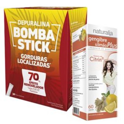 Pack Depuralina Bomba Stick  Gengibre e Limão