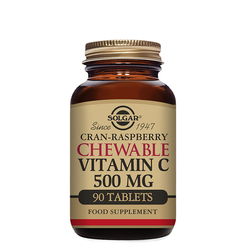 Vitamina C Arando Vermelho e Framboesa - Solgar - 033984004085