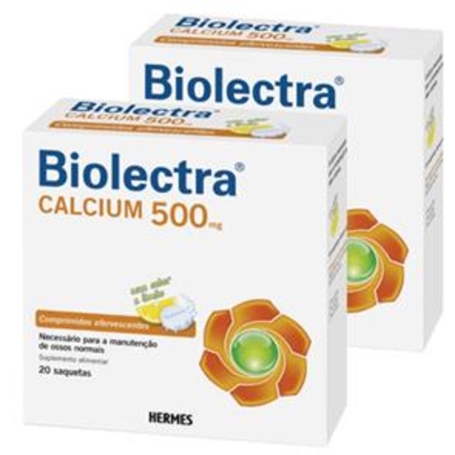 Pack 2 Biolectra Calcium 500mg comp. efervescentes - Azevedos