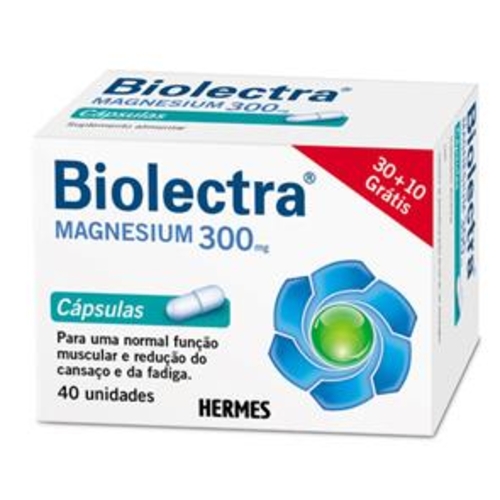 Biolectra Magnesium 300mg - 40 cápsulas - Azevedos - 7392407