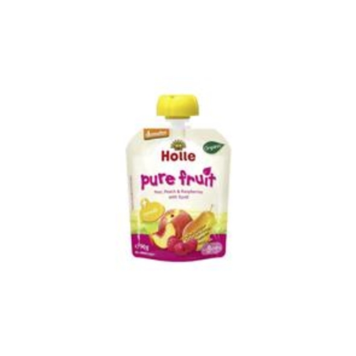 Holle - Puré De Pera, Pêssego, Framboesa E Espelta Bio - Holle