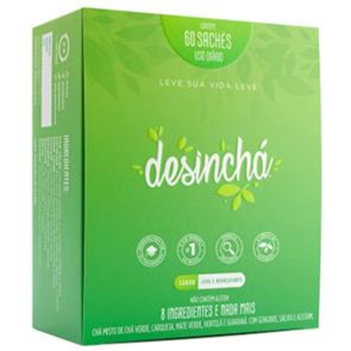Desinchá dia 60 Saquetas - Chá Verde com infusão de Plantas - Desinchá - 7899592821017