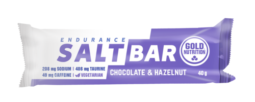 Endurance Salt Bar Chocolate Avelã 40g - GoldNutrition - 5601607076310