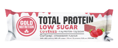 Total Protein Low Sugar Covered Morango Chocolate - GoldNutrition - 5601607076778