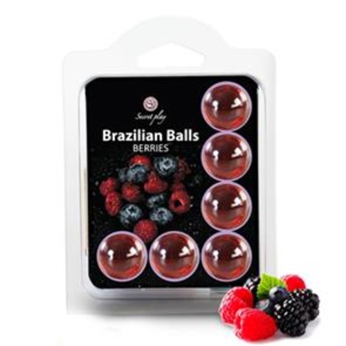 Bolas Lubrificantes Beijáveis Brazialian Balls Frutos do Bosque - 8435097133867