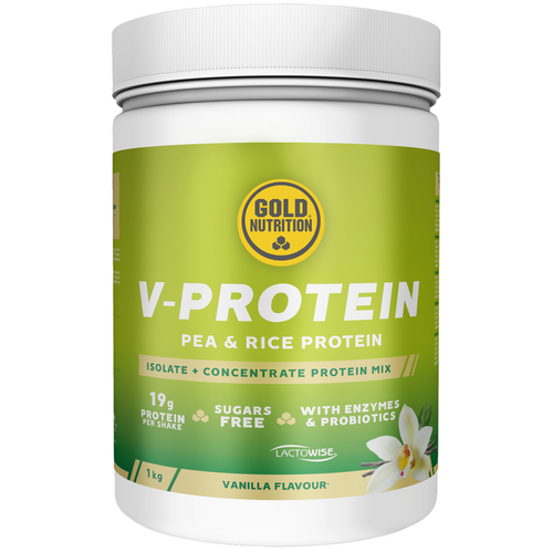 V-Protein Baunilha GoldNutrition - 1 Kg - Proteína de Ervilha - GoldNutrition - 5601607073173