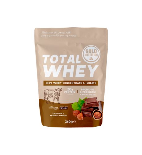 Total Whey Chocolate Avelã GoldNutrition - 260G - GoldNutrition - 5601607073678