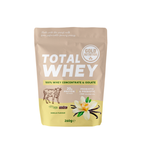 Total Whey Baunilha GoldNutrition Proteína - 260G - GoldNutrition - 5601607073999