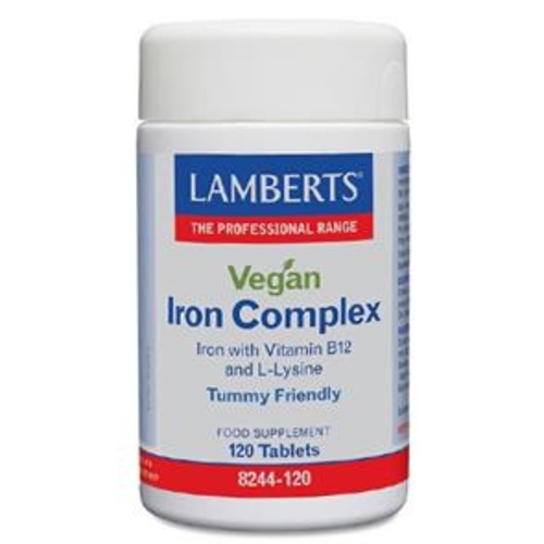 LAMBERTS Vegan Iron Complex 120 Comprimidos - Lamberts - 5055148412760
