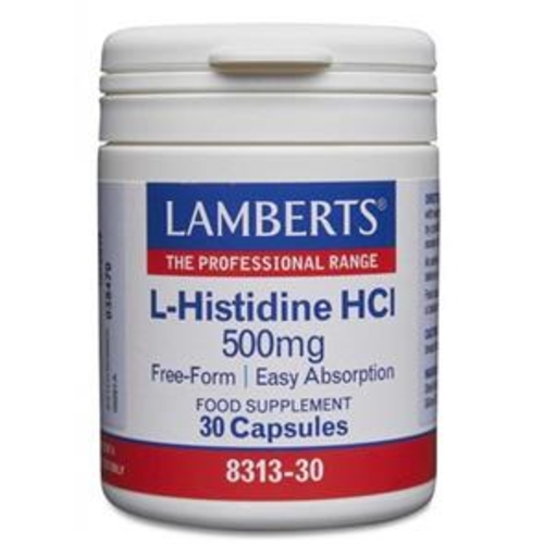 Lamberts L-Histidina Hci 500 Mg. 30 Cápsulas - Lamberts - NH831330