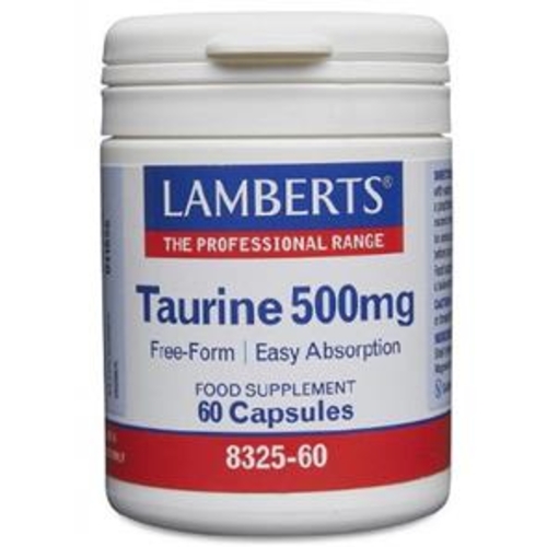 Lamberts Taurina 500 Mg. 60 Cápsulas - Lamberts - 5055148401245