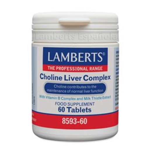 Lamberts Choline Liver Complex - 60 Comprimidos - Lamberts - 5055148412715